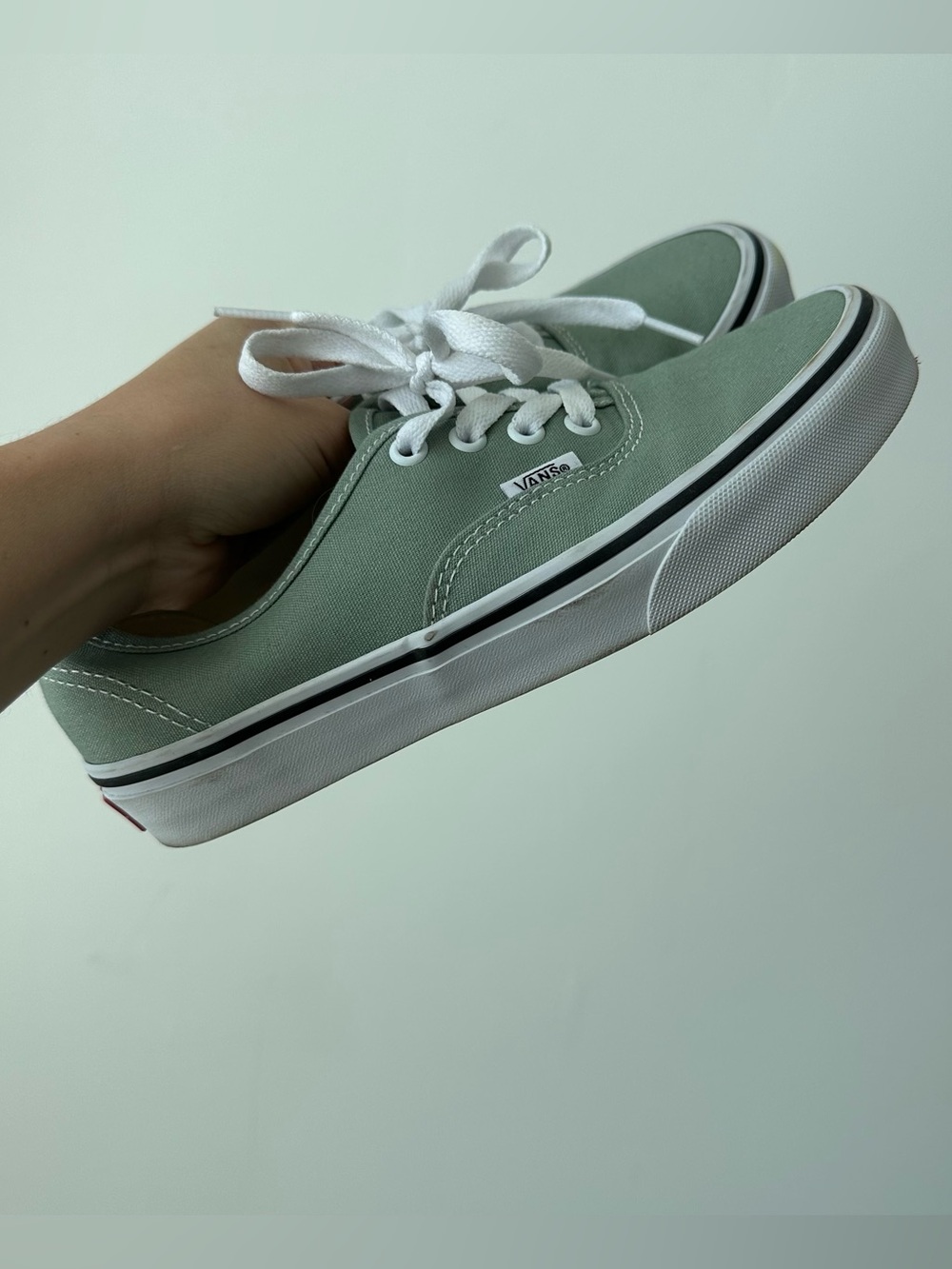 Vans Authentic Skate Shoe - Grey Mint Green